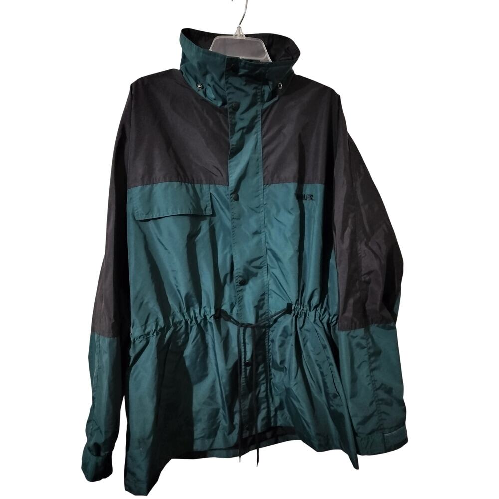 M1308) Vintage Turning Point Men Colorblock Nylon Windbreaker Jacket XL